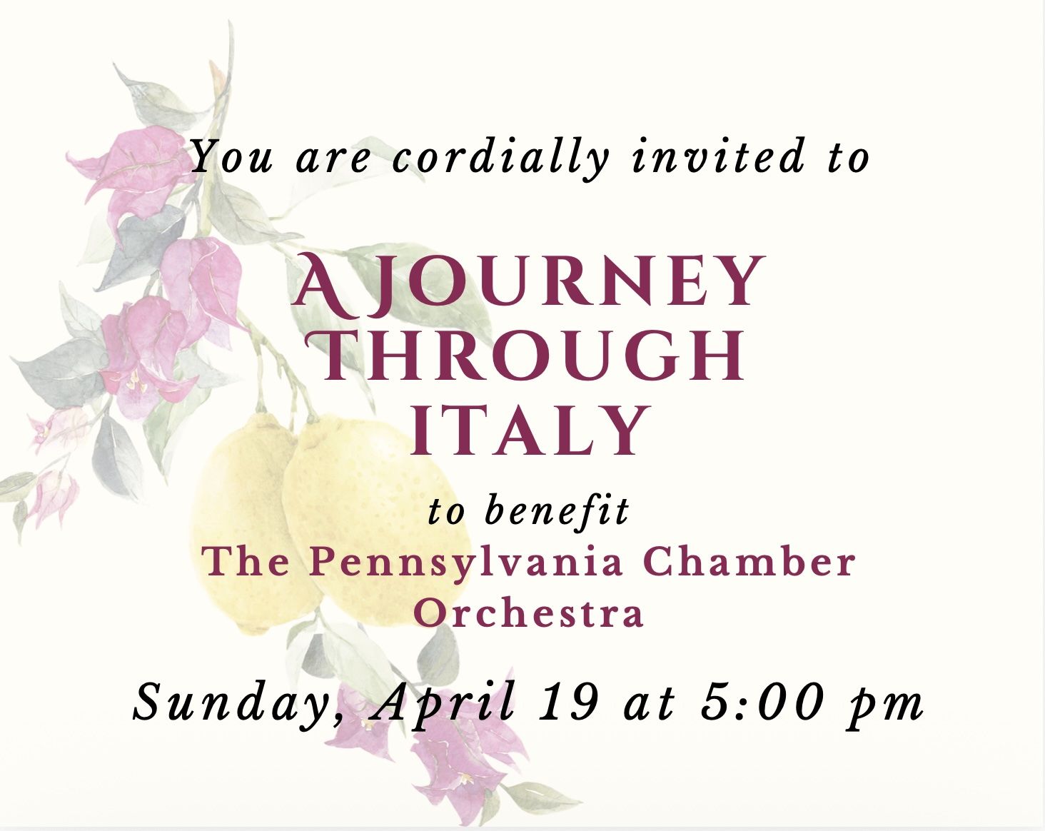 Journey Through Italy Square Graphic